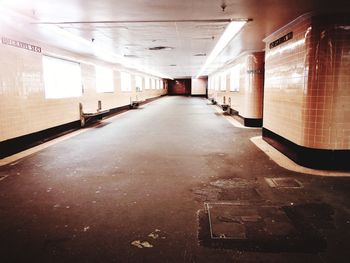 Empty corridor in building
