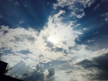 Low angle view of cloudy sky