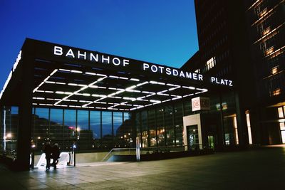 Illuminated city at night