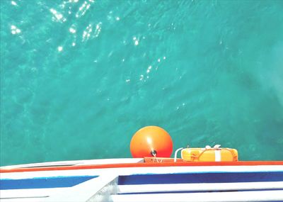 High angle view of swimming pool in sea