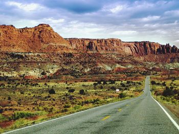 Road passing through mountain