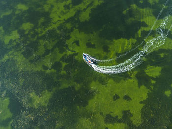 High angle view of sea