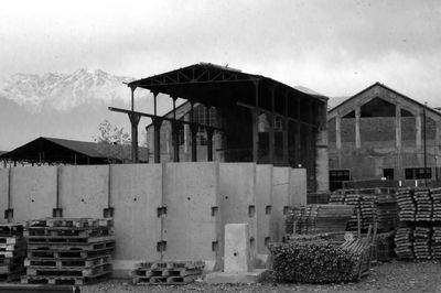 Exterior of old building against sky