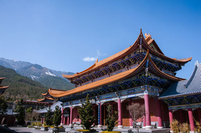 View of temple building against sky