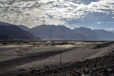 Scenic view of desert against sky