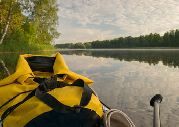 Low section of man in boat