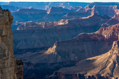 Aerial view of rock formations