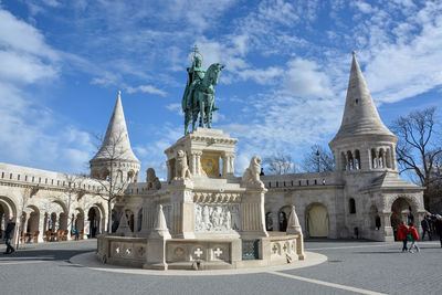 View of historic building against cloudy sky