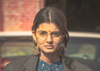 Close-up portrait of a girl