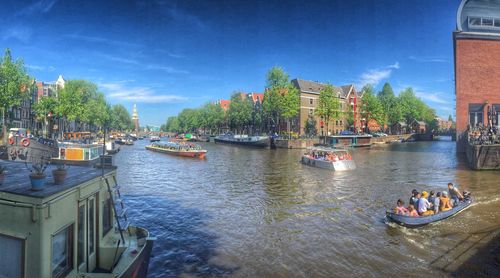 Boats in river