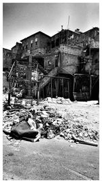 Building against clear sky