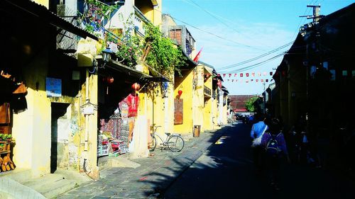 Alley in front of building