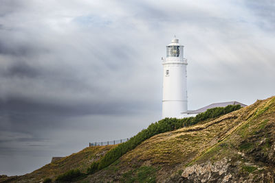 Cornwall lighthouse against the sky 