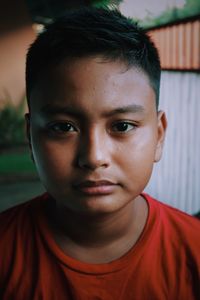 Close-up portrait of boy