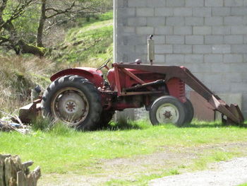 Tractor on field