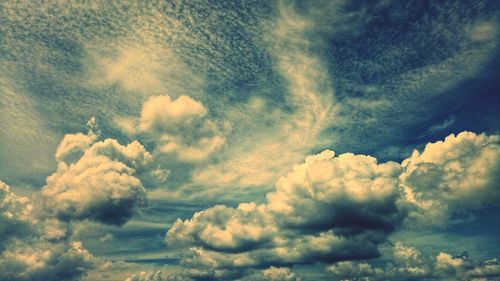 Low angle view of clouds in sky