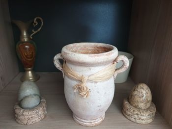 Close-up of tea cup on table