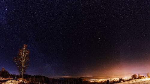 Star field against sky at night