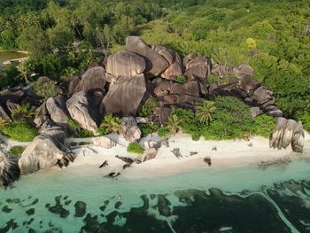 Scenic view of rocks in water