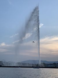 Fountain sunset 