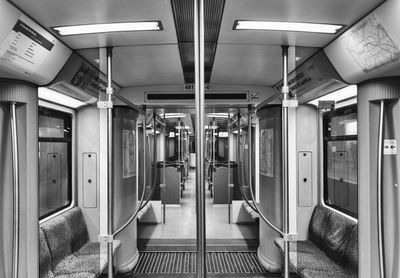 Interior of subway train