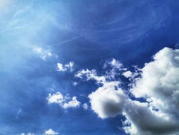 Low angle view of clouds in sky