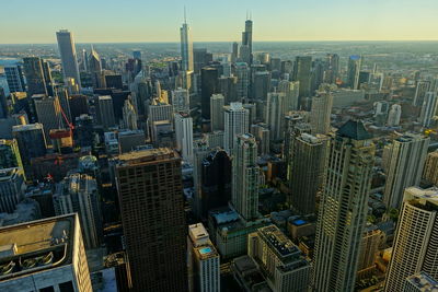 Aerial view of buildings in city