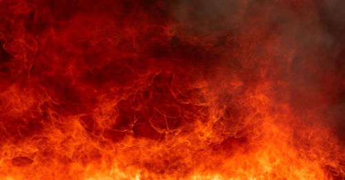 Abstract image of fire against black background