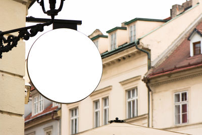 Low angle view of buildings against sky