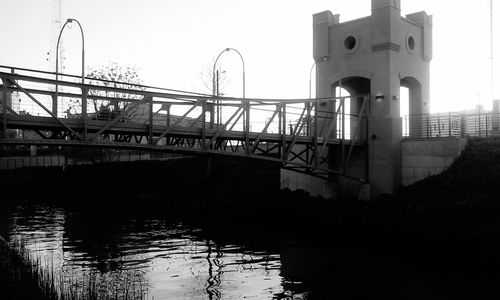 Low angle view of bridge over river