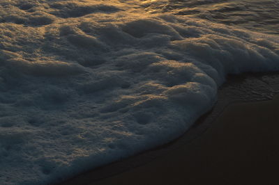 High angle view of waves in sea