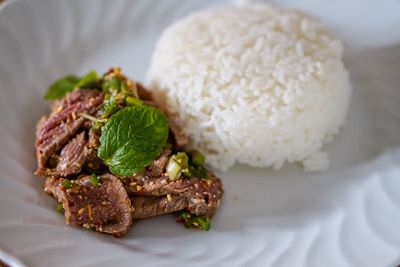 Close-up of food in plate