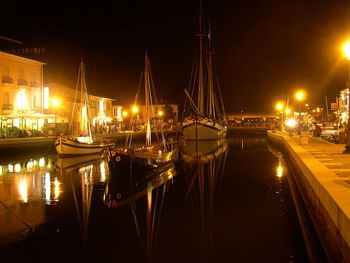 Harbor at night