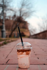 Close-up of drink on table