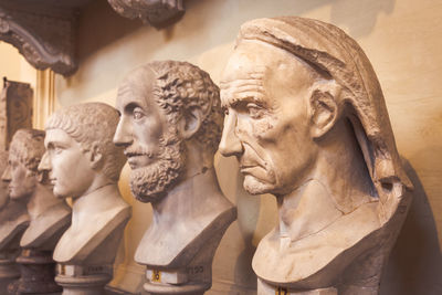 Close-up of statue in museum
