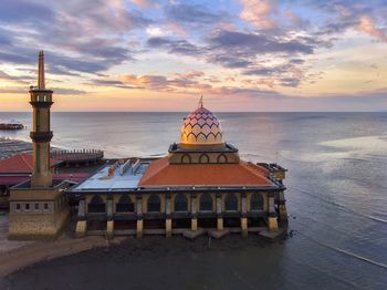 Al hussain mosque aerial view