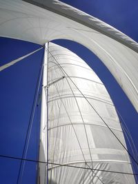 Low angle view of sailboat against sky