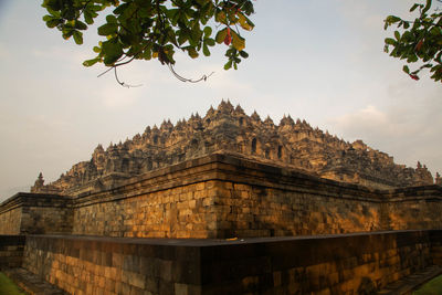 Borobudur temple against sky