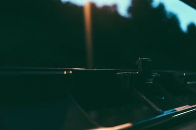 Car on road at night