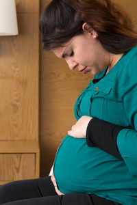 Side view of woman looking away