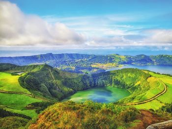 Panoramic view of landscape against sky