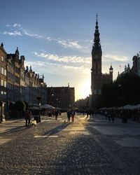 People walking in city