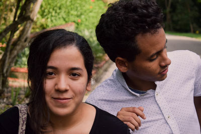 Close-up of young couple