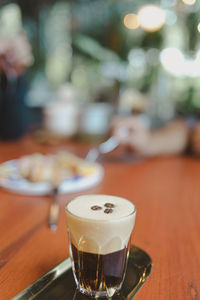 Close-up of coffee on table