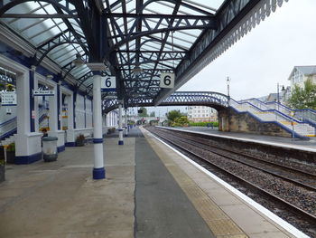 Railroad station platform