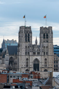 Brussels, belgium, 17 march 2023. cathedral of sts michael and gudule, 