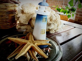 Close-up of objects on sand