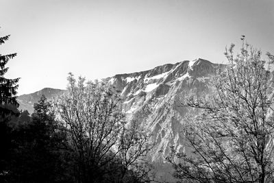 Scenic view of mountains against clear sky