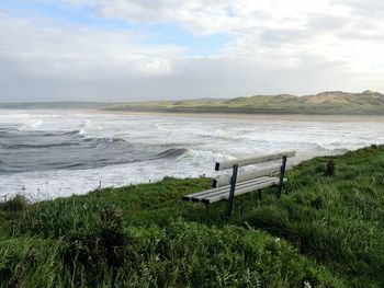 Scenic view of sea against sky