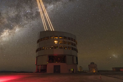 Astronomical telescope, one of the buildings of the paranal observatory